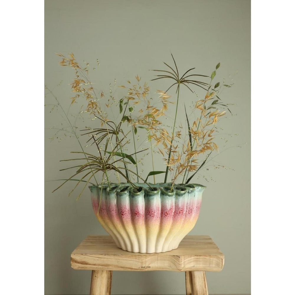 Ideas 4 seasons regenboog vaas m 30x20,3x17cm