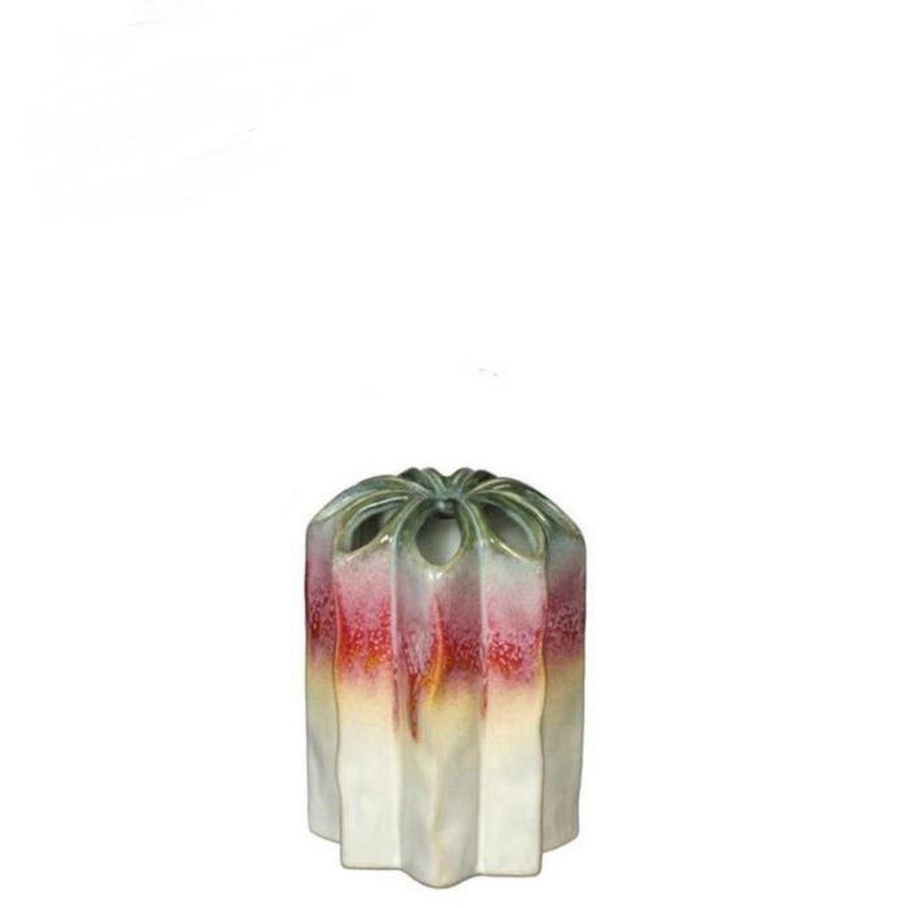 Ideas 4 seasons regenboog poppy vaas s 10,5x10,5x15cm