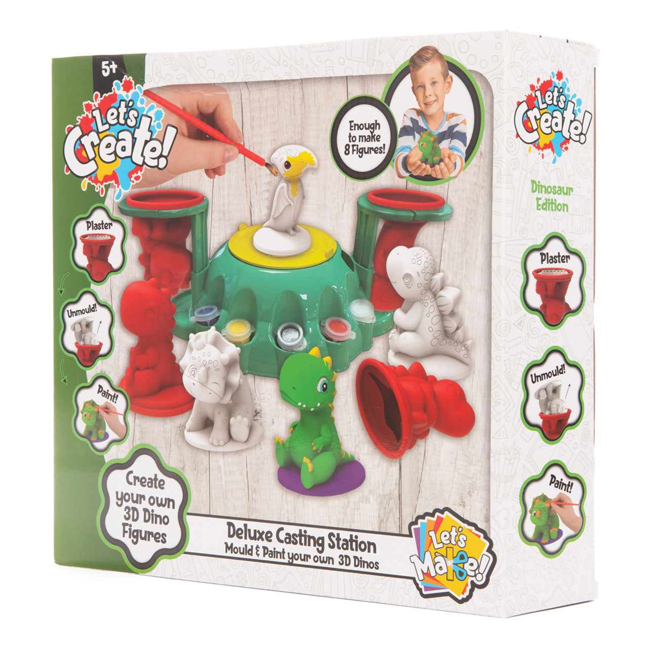 Gips Gieten Schilderstation 3D Dino's