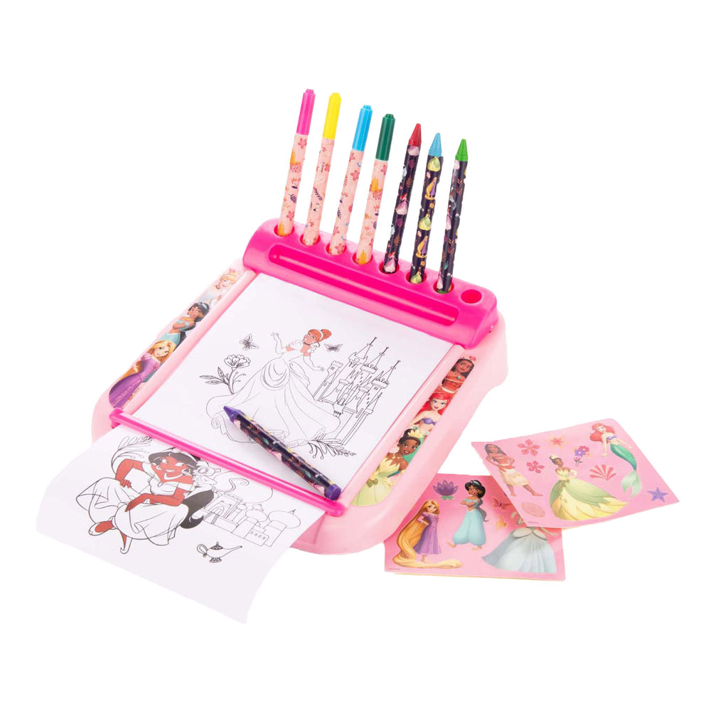 Sambro disney princess tekenbord met rol kleurset, 12dlg.