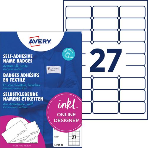Naambadges avery zelfklevende 540 etiketten