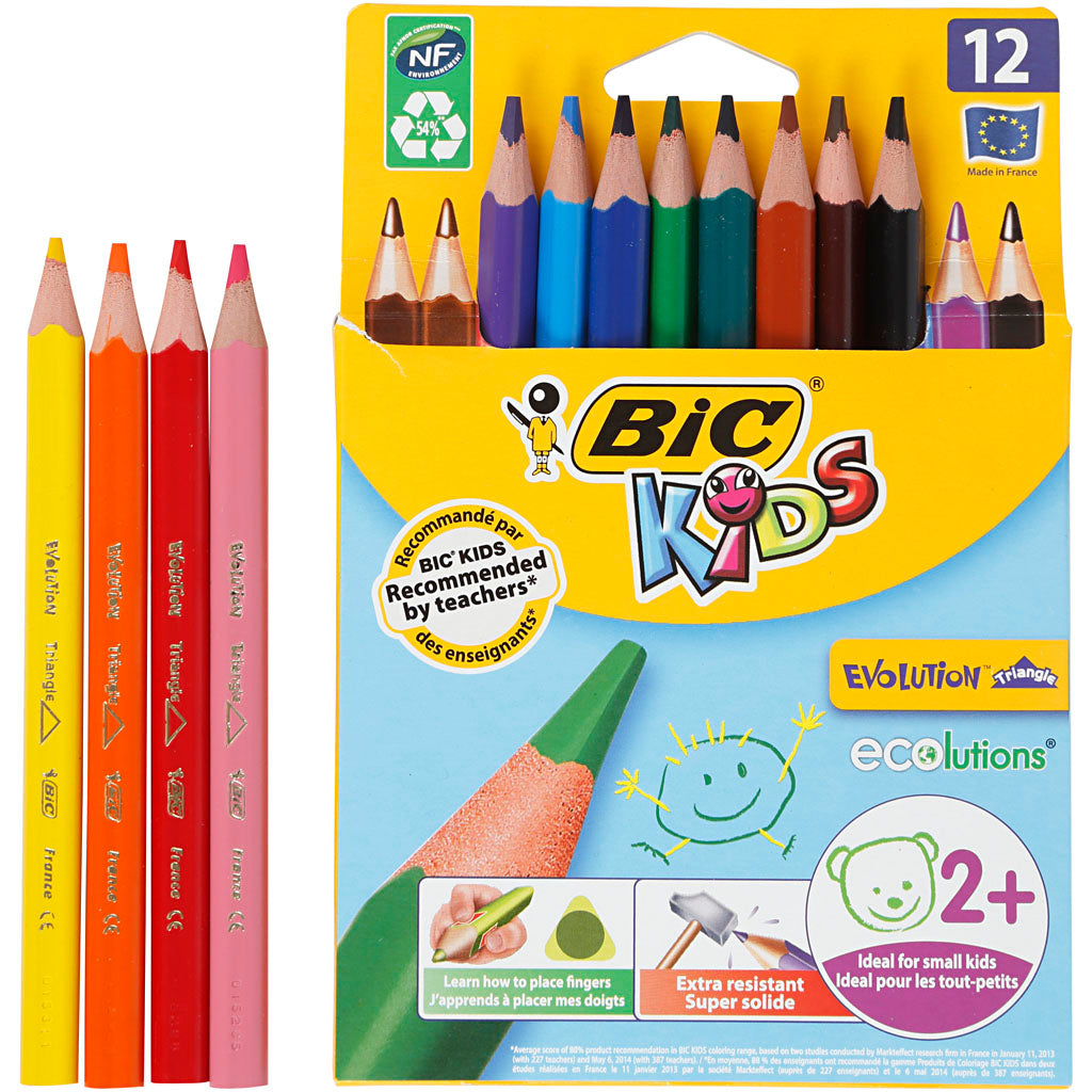 Bic kids ecolutions evolutiedriehoek, 12st.