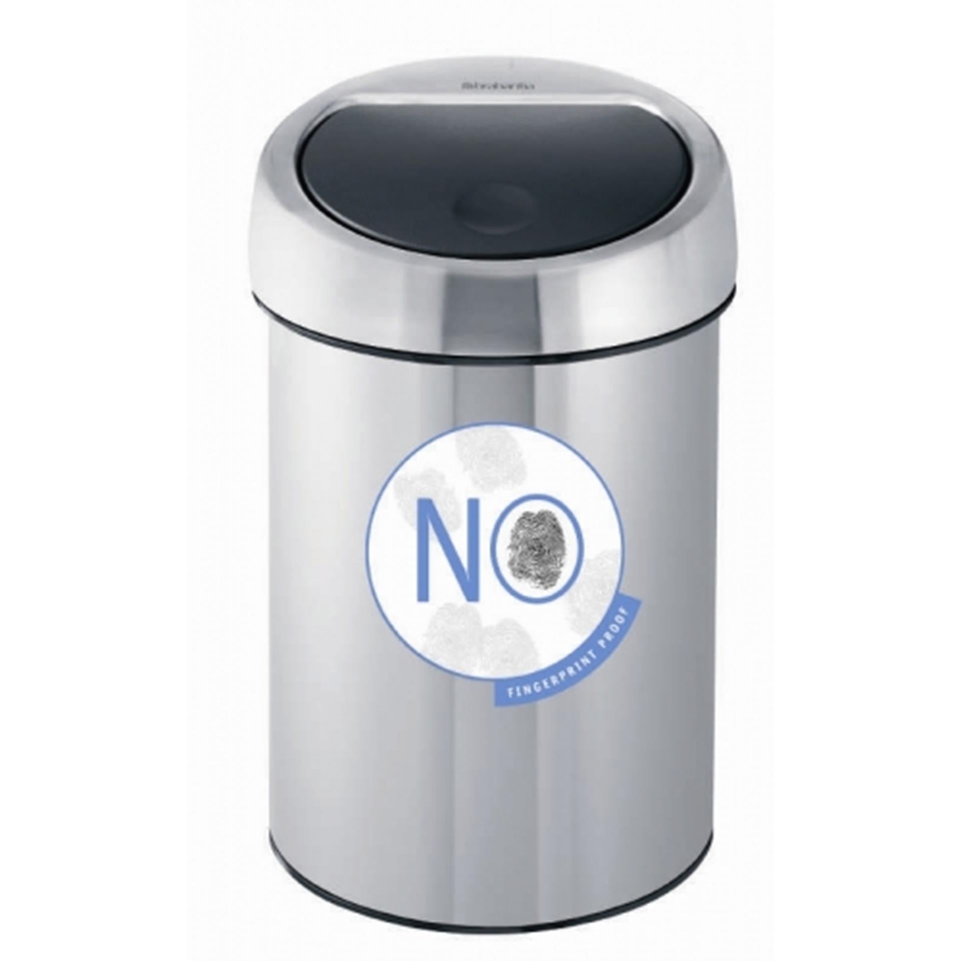 Brabantia brab touch bin 3l matt steel printproof
