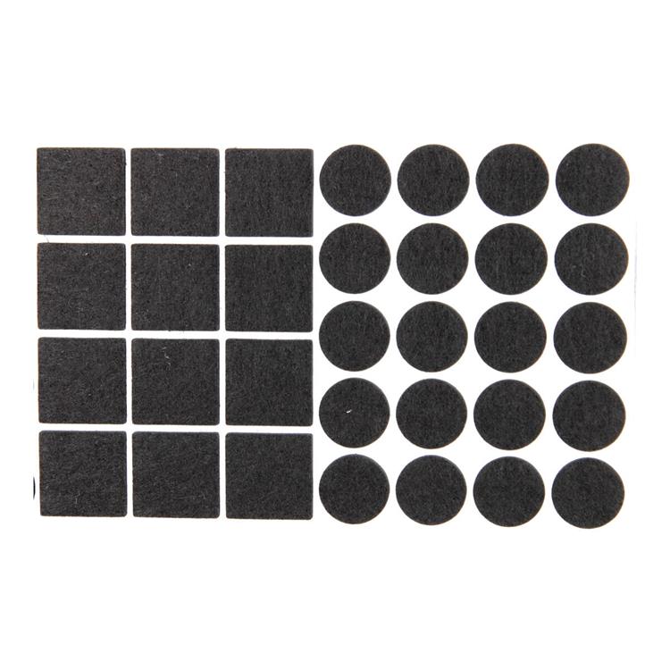Mack 1069036 - assortiment zelfklevend vilt zwart | 12 stuks