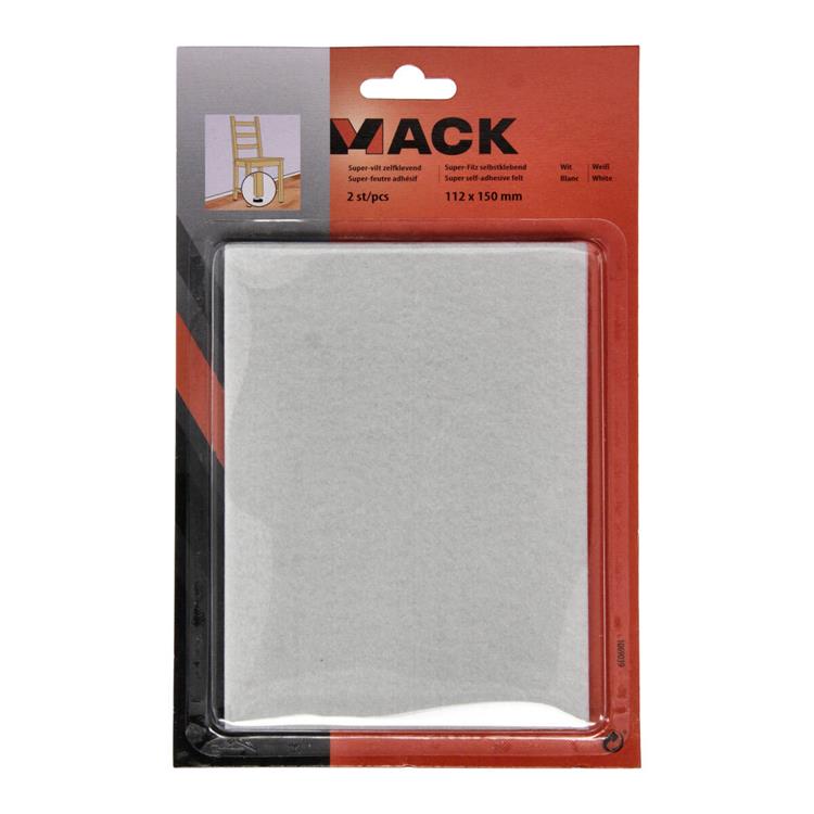 Mack 1069039 - super-vilt zelfklevend wit 112 x 150 mm 2 st pcs | 12 stuks