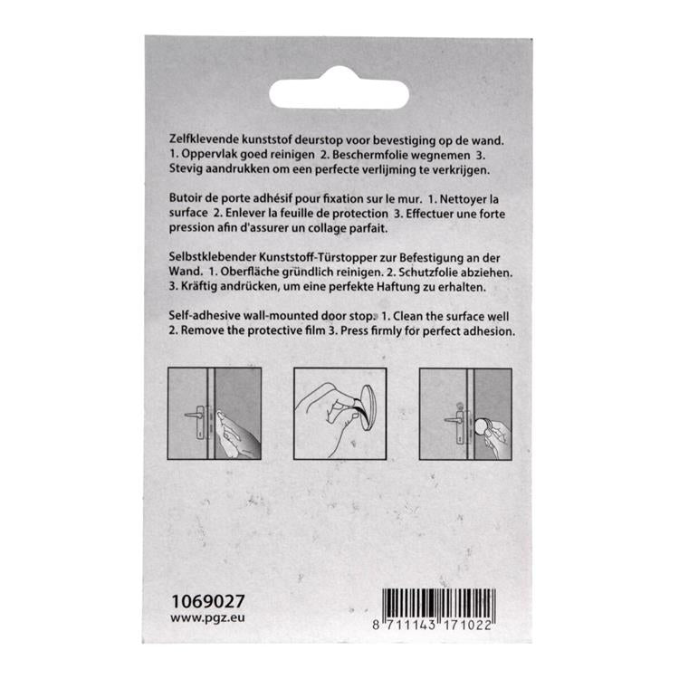 Mack 1069027 - deurstop zelfklevend wit ø 40 mm 6 st pcs | 6 stuks