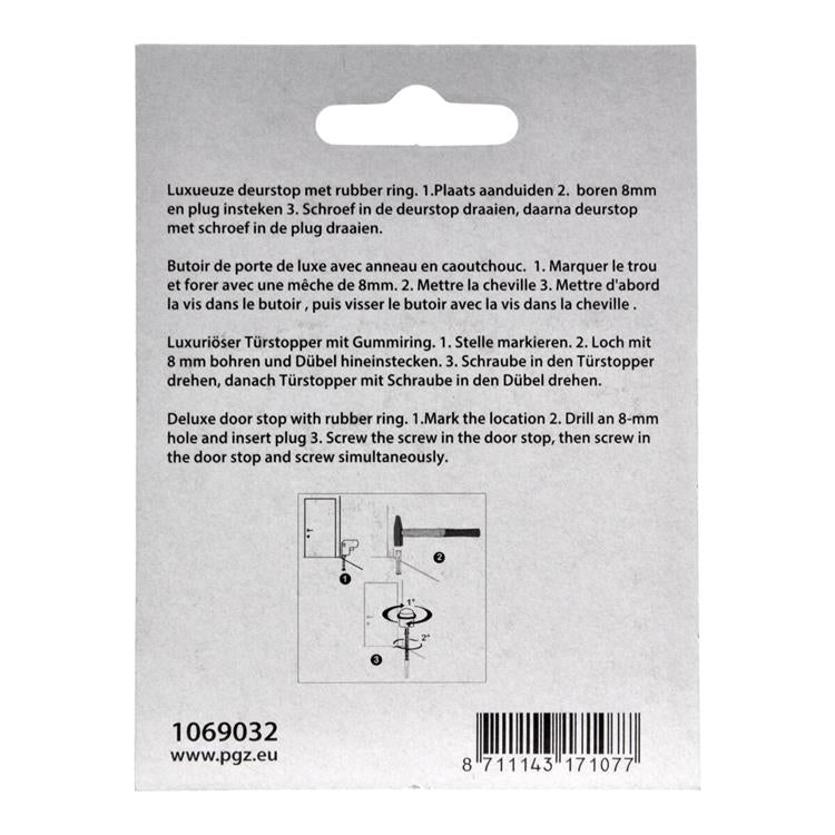Mack 1069032 - deurstop cilindermodel zwart ø 30h25 mm 1 st pc | 6 stuks