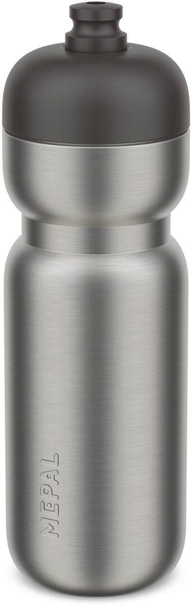 Mepal rvs bidon pull sport - 800 ml - pak. open en drink - lichtgewicht rvs - vaatwasmachinebestendig - drinkflessen - graphite black