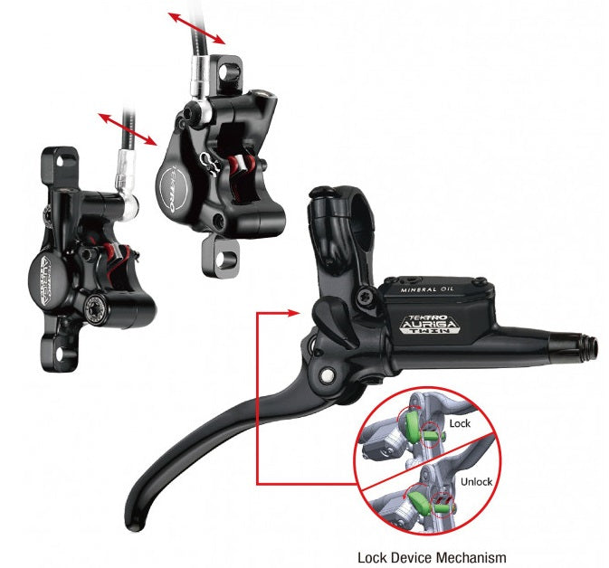 Tektro remgreep Auriga Twin rechts 2.5 vinger alu zwart