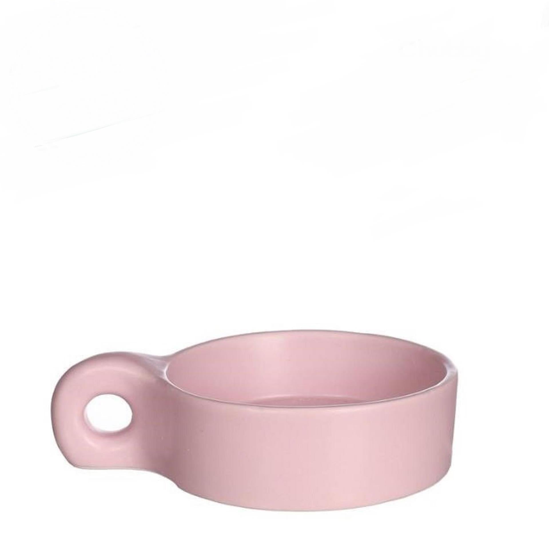 Ideas 4 seasons chubby kaarsenhouder roze 13,5x9,5cm