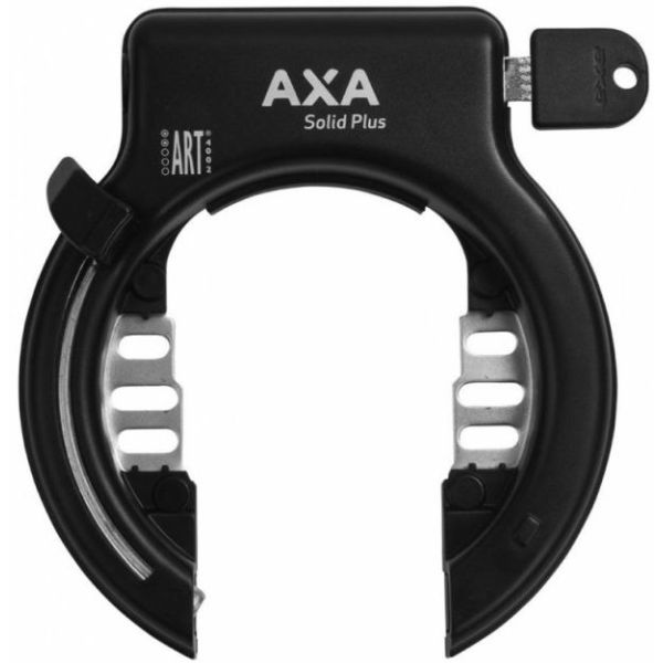 AXA Solid ringslot - hoogwaardige frameslot, extra brede opening, ART 2 sterren, zwart - 58mm