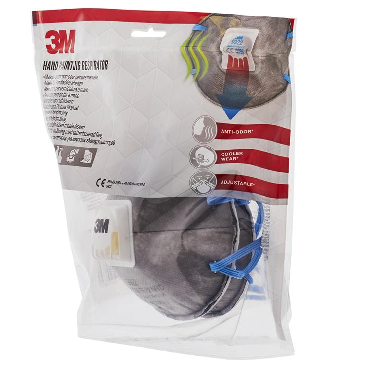 3m 1062057 - fijnstofmaker geuren ffp2 met uitademventiel | 2 stuks