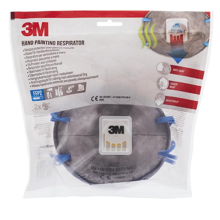 3m 1062057 - fijnstofmaker geuren ffp2 met uitademventiel | 2 stuks