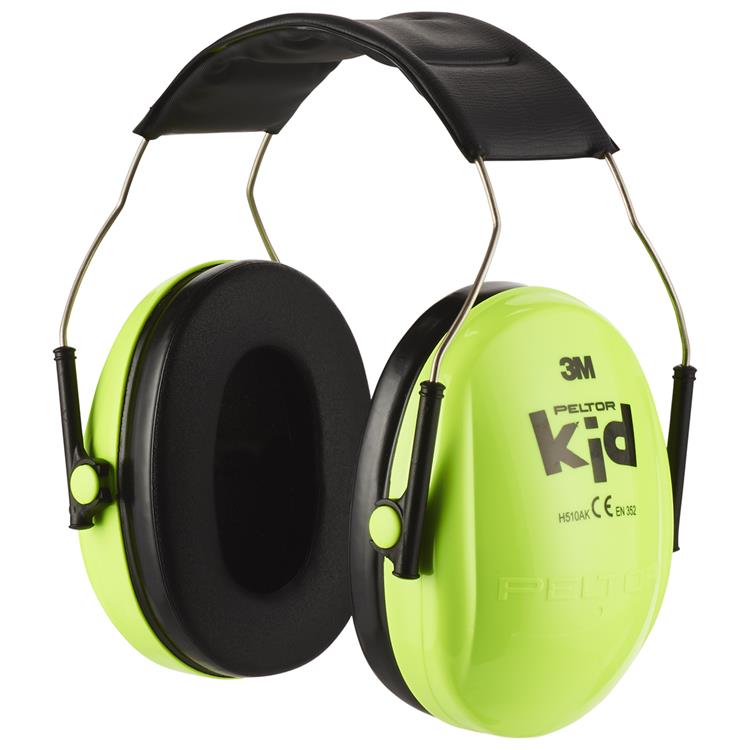3m peltor kid - gehoorbescherming voor kinderen - snr 27 db - neon groen