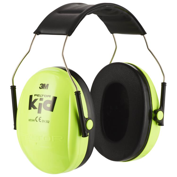 3m peltor kid - gehoorbescherming voor kinderen - snr 27 db - neon groen
