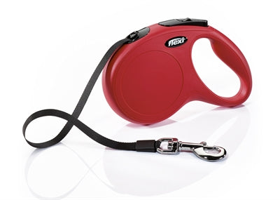 Flexi Classic Retractable Dog Leash, Tape, Red