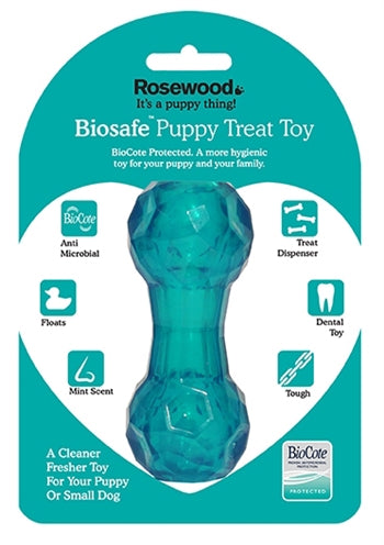 Biosafe puppysnack dumbell blauw