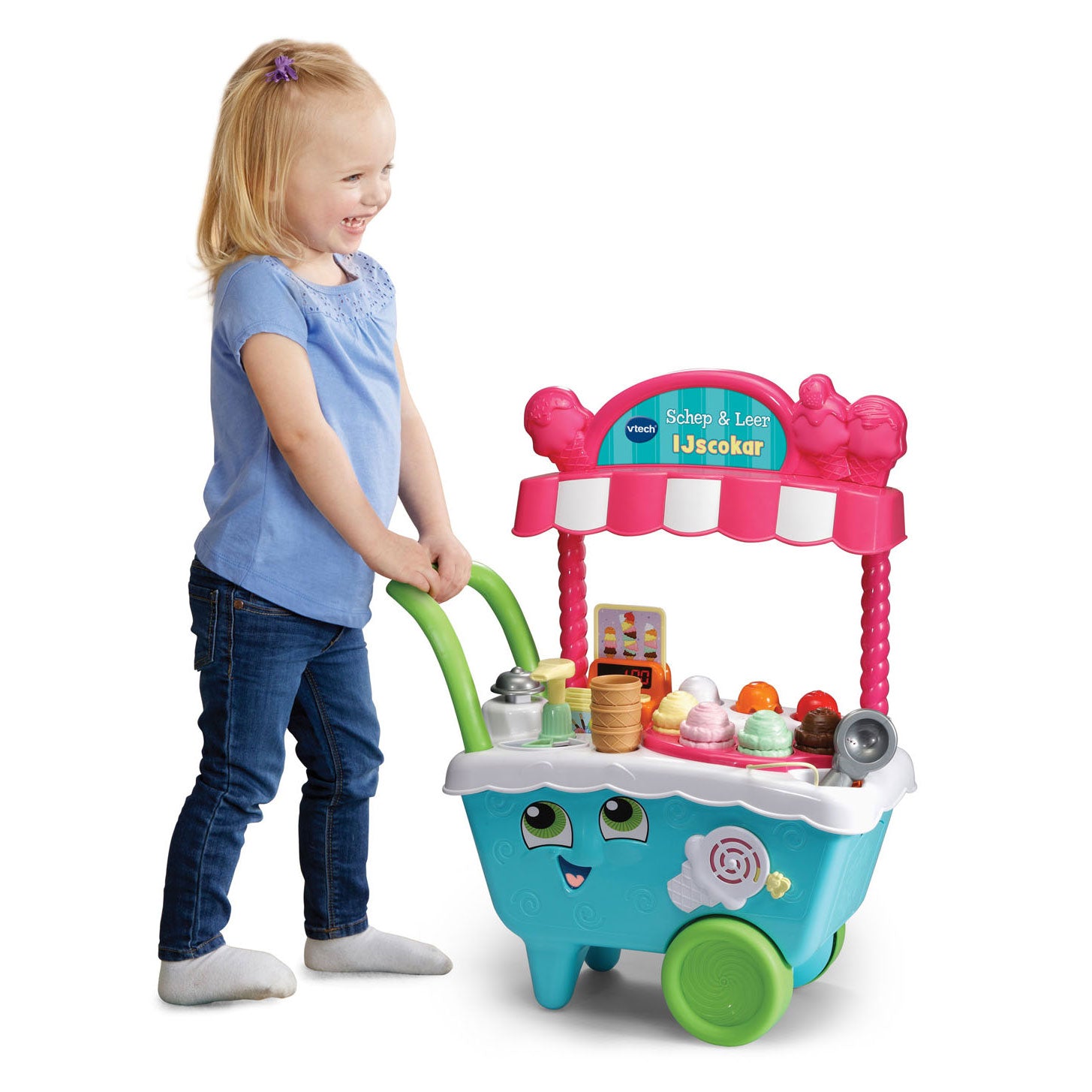 VTech IJscokar Schep Leer junior blauw roze 26-delig