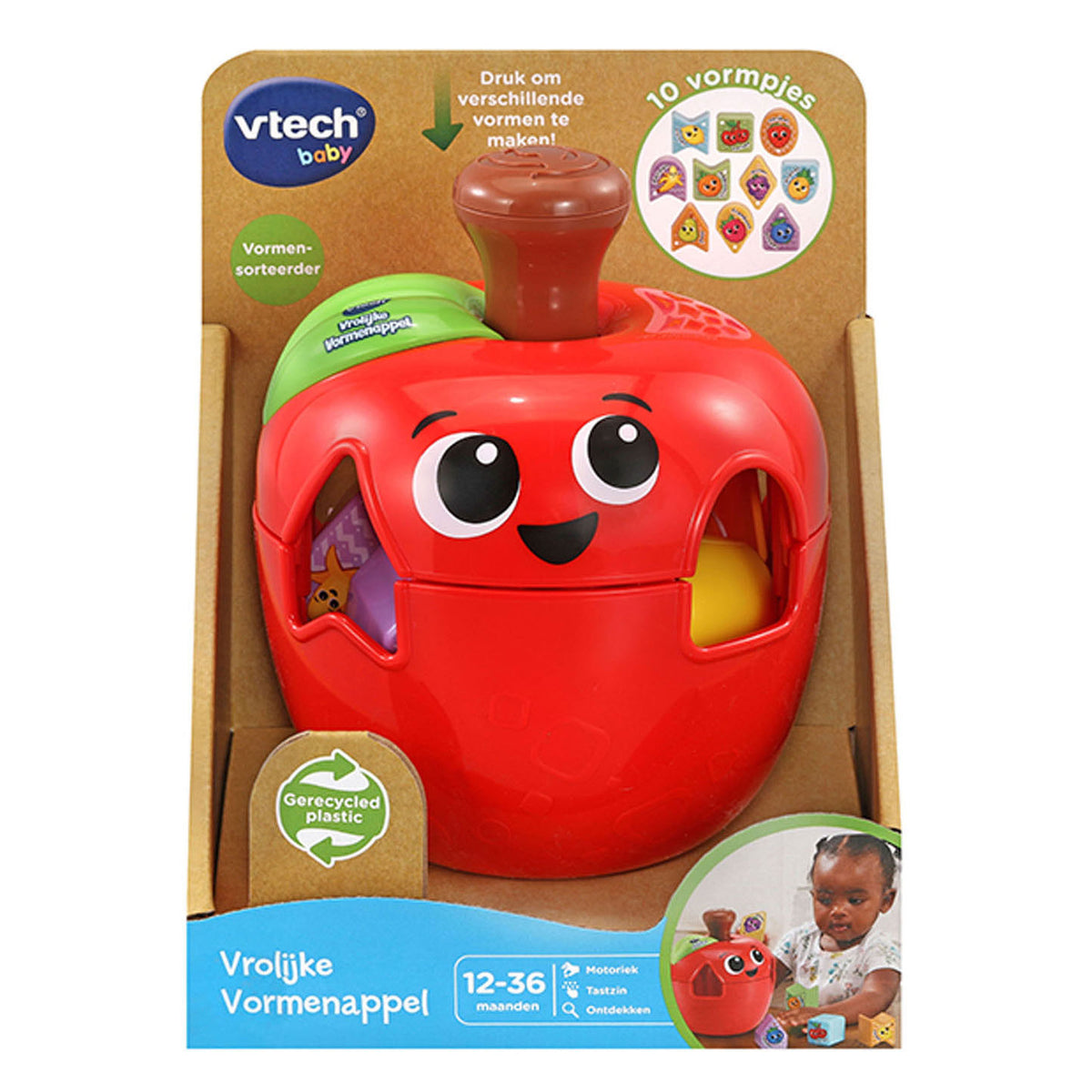 Vtech baby vrolijke vormenappel - educatief speelgoed - fruit en vormen - cadeau - van 1 tot 3 jaar