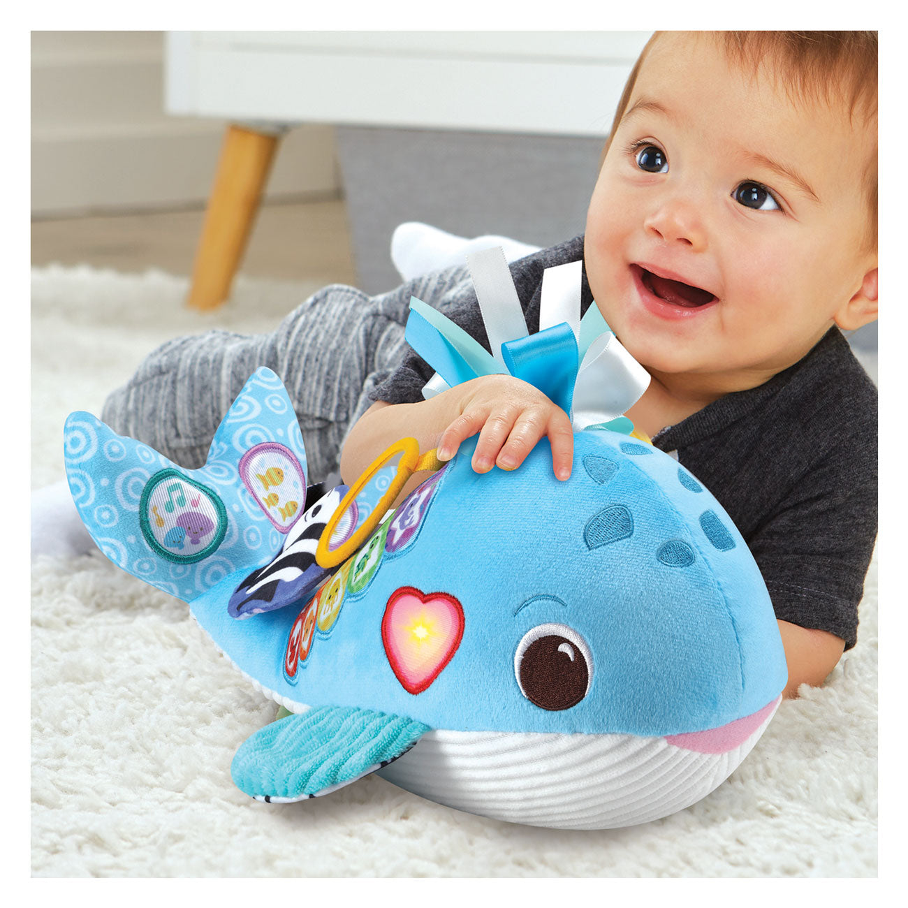 Vtech Green Knuffel en Leer Walvis
