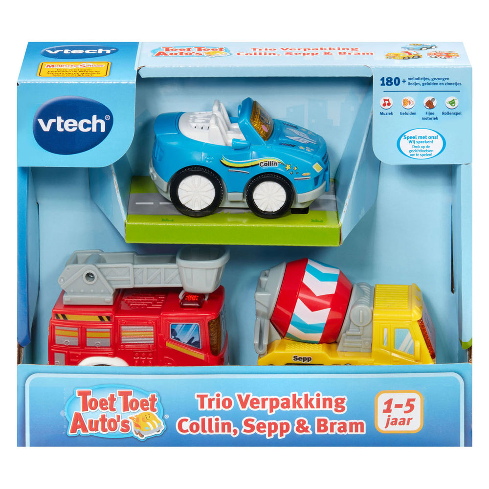 Vtech toet toet auto's triopack - collin, sepp en bram