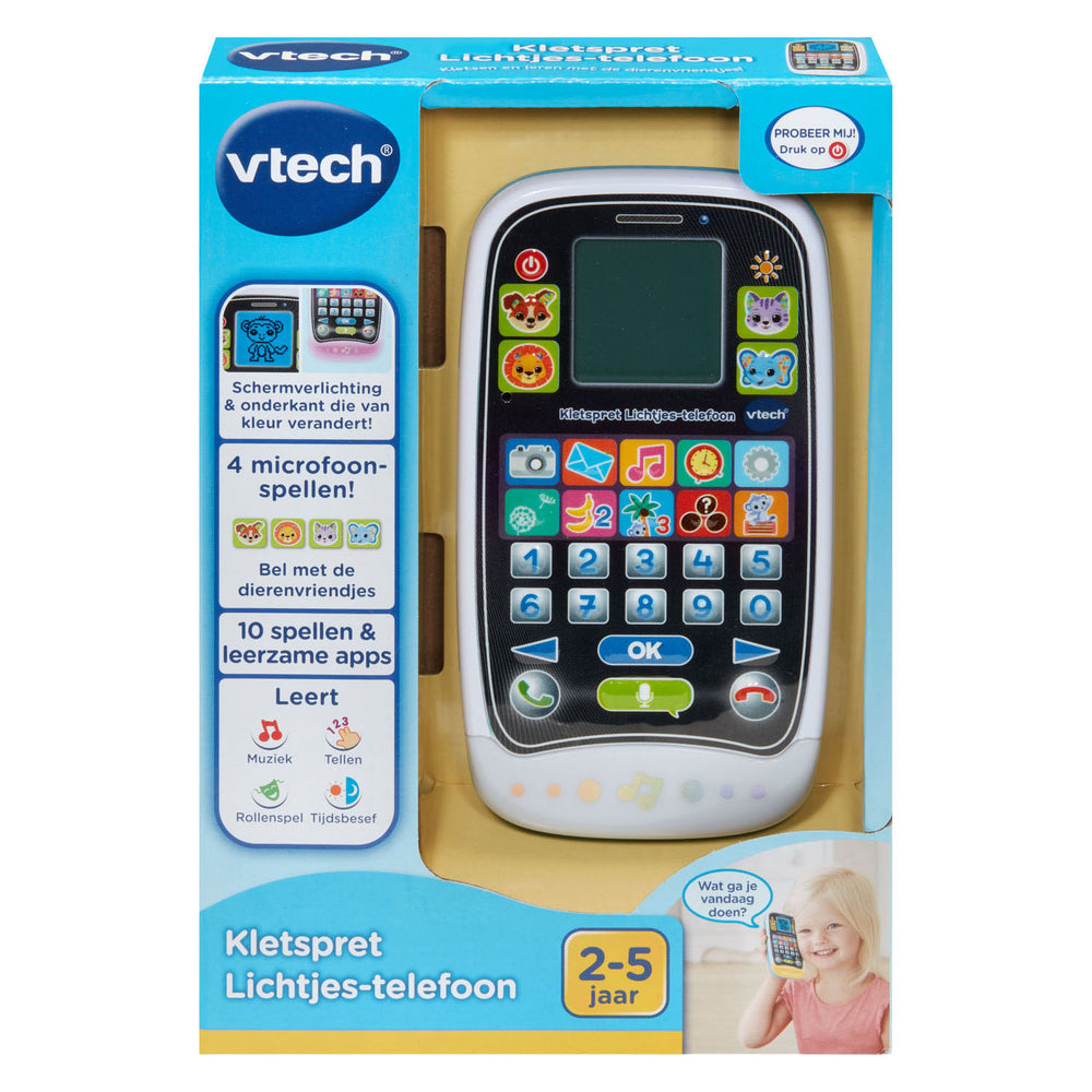 Vtech educatief speelgoed kletspret lichtjes-telefoon multicolor.