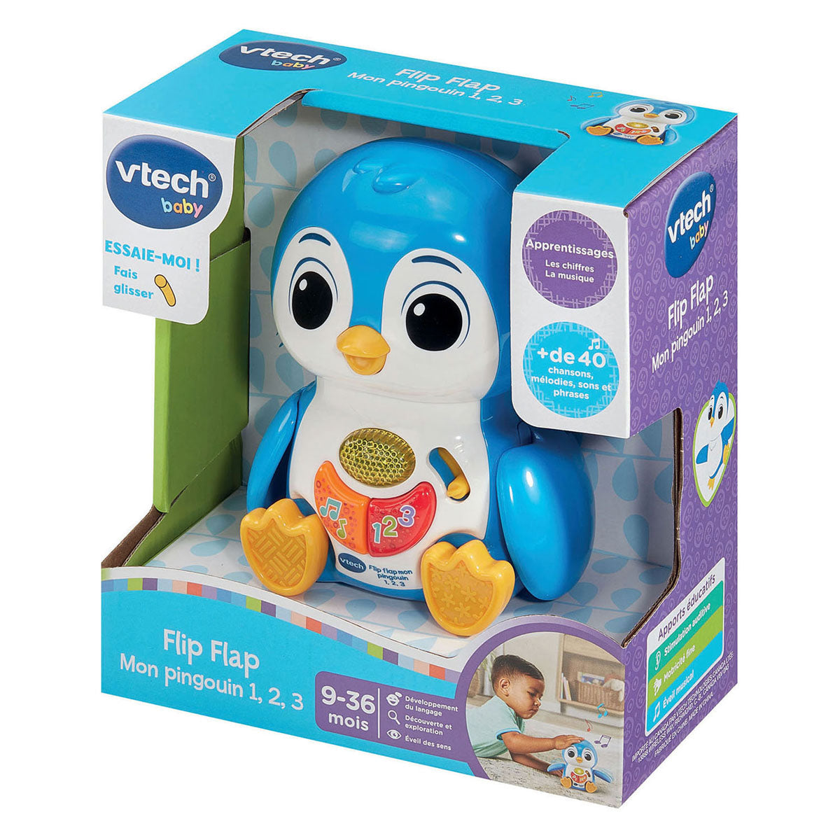 Vtech baby flip flap pinguïn 1-2-3