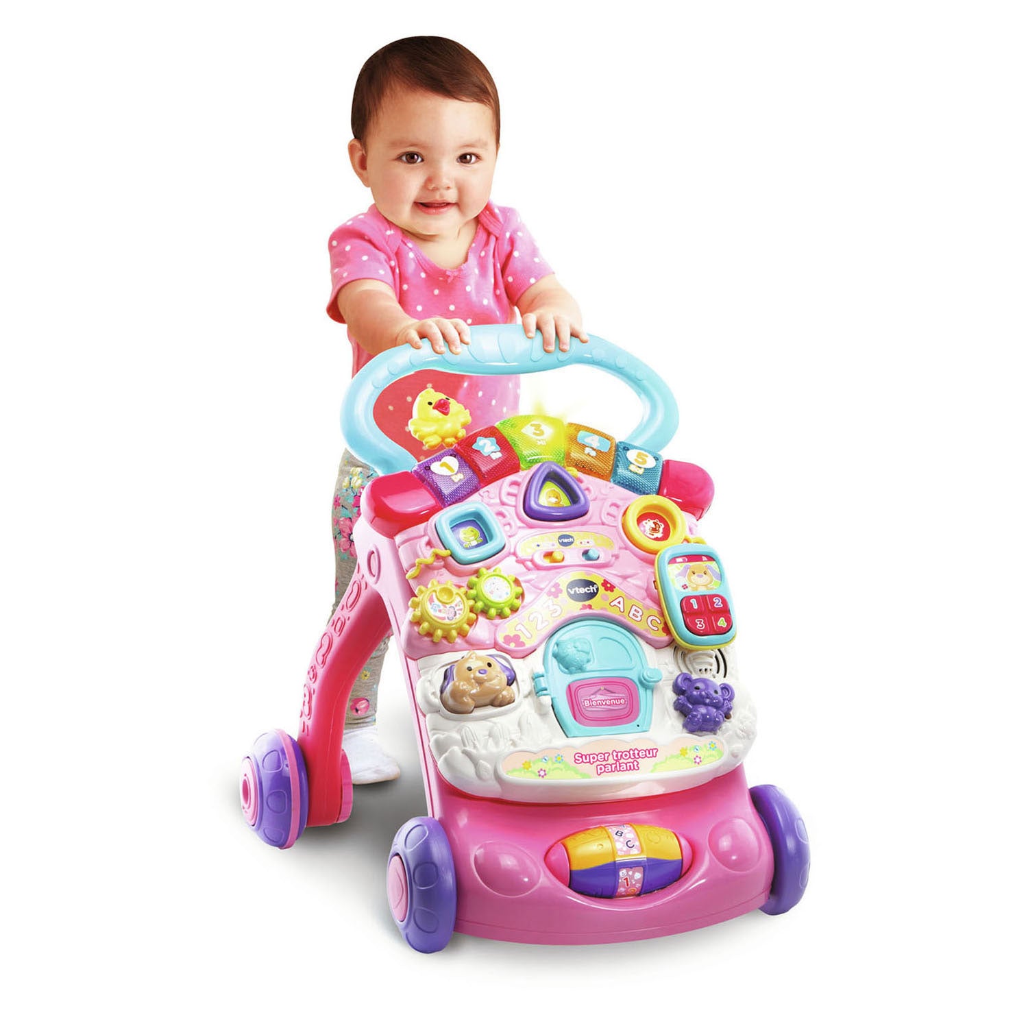 Vtech 2-in-1 activiteiten loopwagen roze