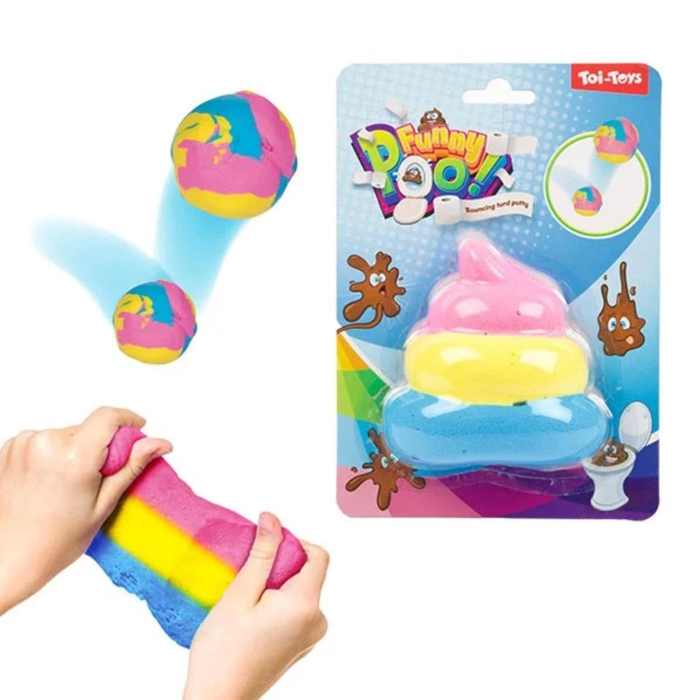 Toi-toys leuke stuiter putty regenboog drol