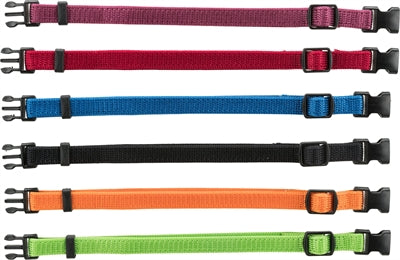Trixie puppy halsband set zwart rood blauw appel papaya orchidee
