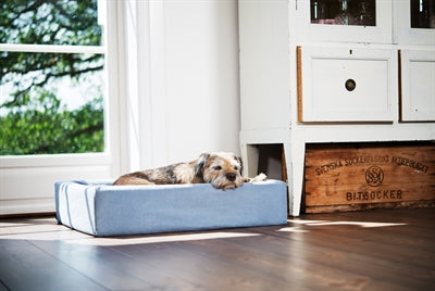 Bia bed katoenen hoes voor hondenmand blauw