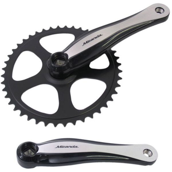 Crankstel 46T Miranda Beta 1+ voor 3 32 ketting - aluminium - zwart