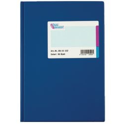 Kasboek könig ebhardt a5 148x210mm blauw gelinieerd 96 vel per boek