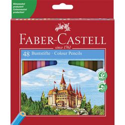 Faber castell fc-120148 kleurpotlood faber-castell castle zeskantig kartonnen etui met 48 stuks