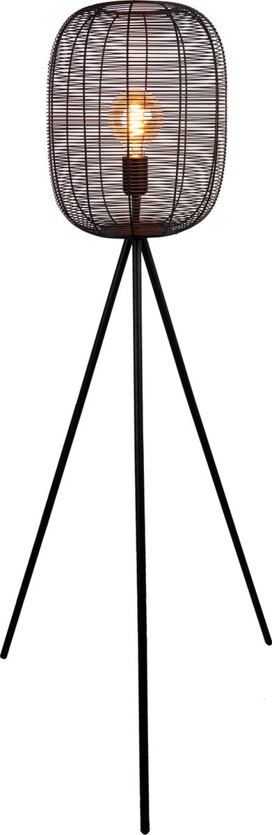 Eglo rinroe vloerlamp - e27 - 140,5 cm - zwart