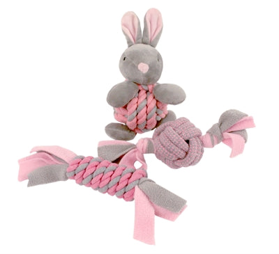 Kleine boefjes puppy speelgoedset roze