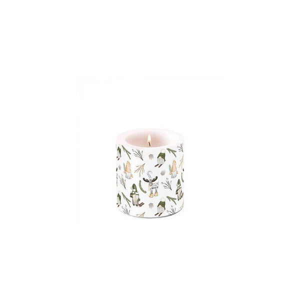 Ambiente kaars klein forest gnomes white