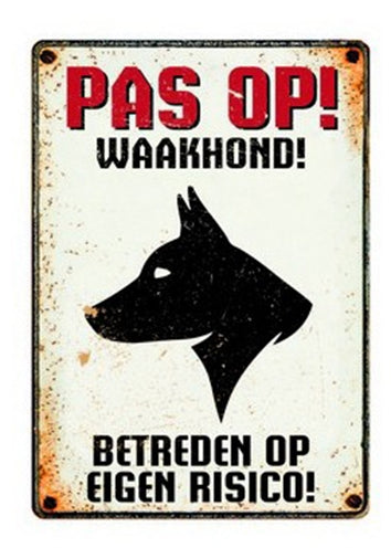 Genoeg cadeaus Waakbord blik waakhond