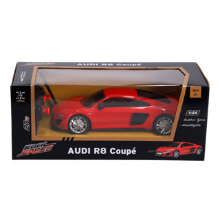 Rc audi r8 coupé rood schaal 1:24