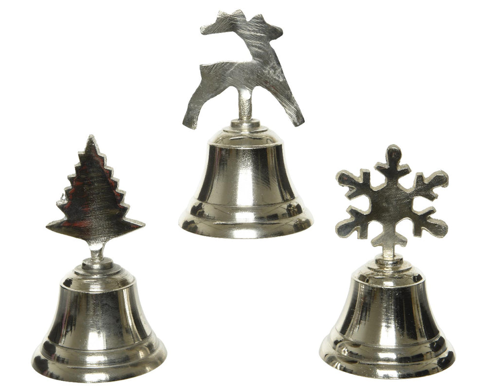 Decoris klok aluminium 3ass snowflake - tree - reindeer