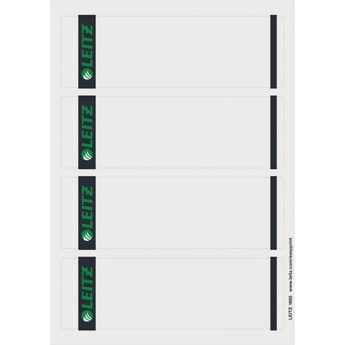 Rugetiketten leitz 1685 zelfklevend 61x192mm lichtgrijs