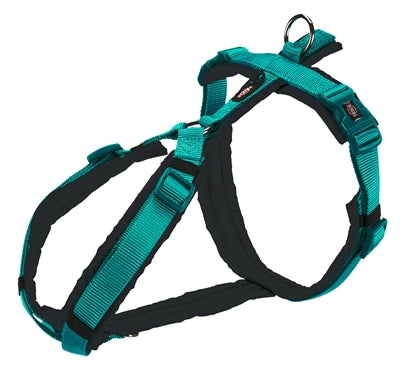 Trixie hondentuig premium trekking aqua blauw grijs