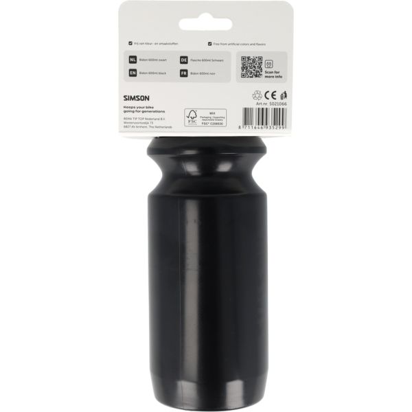 Simson bidon 600ml zwart