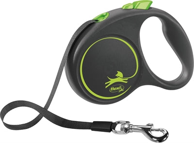 Flexi Rollijn zwarte designtape groen