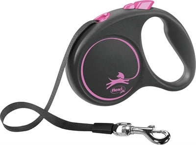 Flexi Rollijn zwart designtape roze