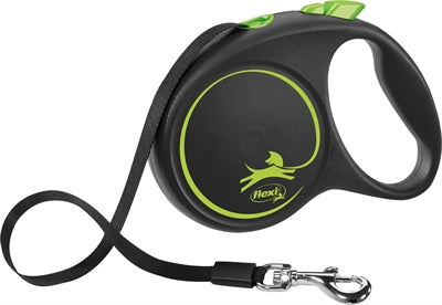 Flexi Rollijn zwarte designtape groen