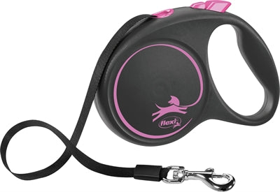 Flexi Rollijn zwart designtape roze