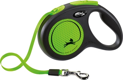 Flexi Rollijn nieuw neon tape zwart groen