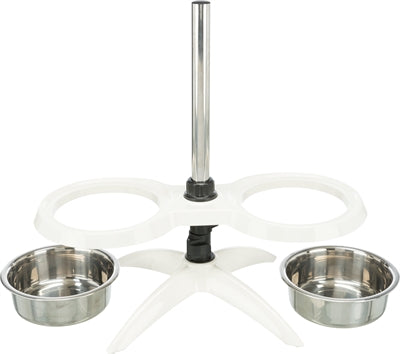 Trixie voerstandaard hondenbar melamine RVS wit