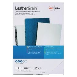 Gbc inbindkaft leathergrain 250micron wit